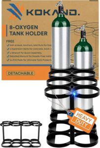 Detachable Oxygen Tank Holder (8) for E, D, M9/C Cylinders - Black