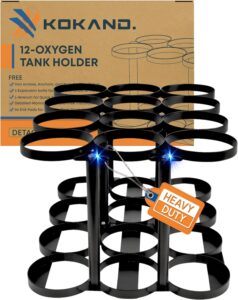 Detachable Oxygen Tank Holder (12) for E, D, M9/C Cylinders - Black
